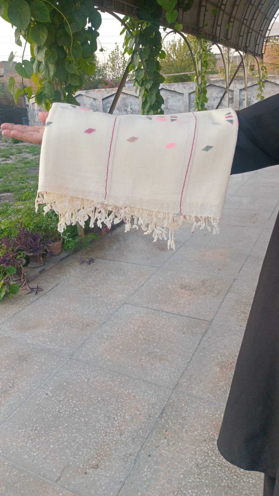 Pure Pashmina Woollen Shawl WHITE