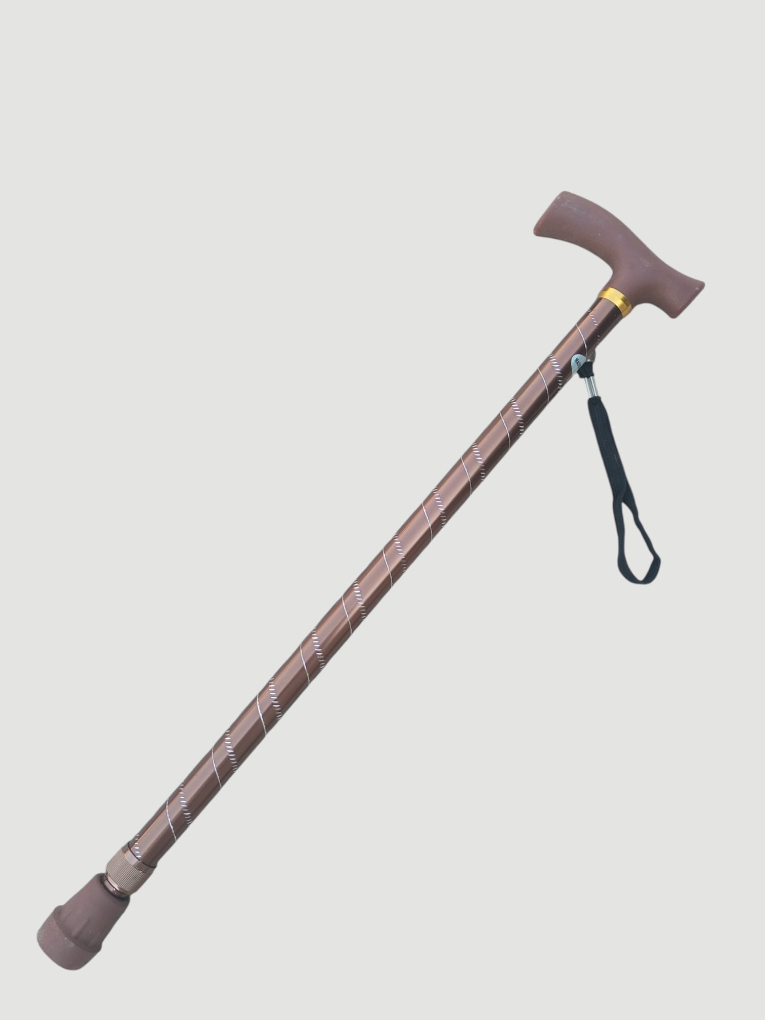 Premium Adjustable Aluminium Walking Stick – Bronze LINE COLER