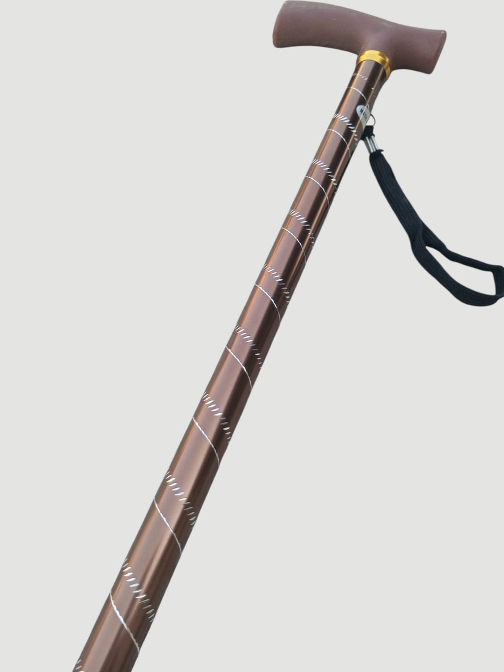 Premium Adjustable Aluminium Walking Stick – Bronze LINE COLER
