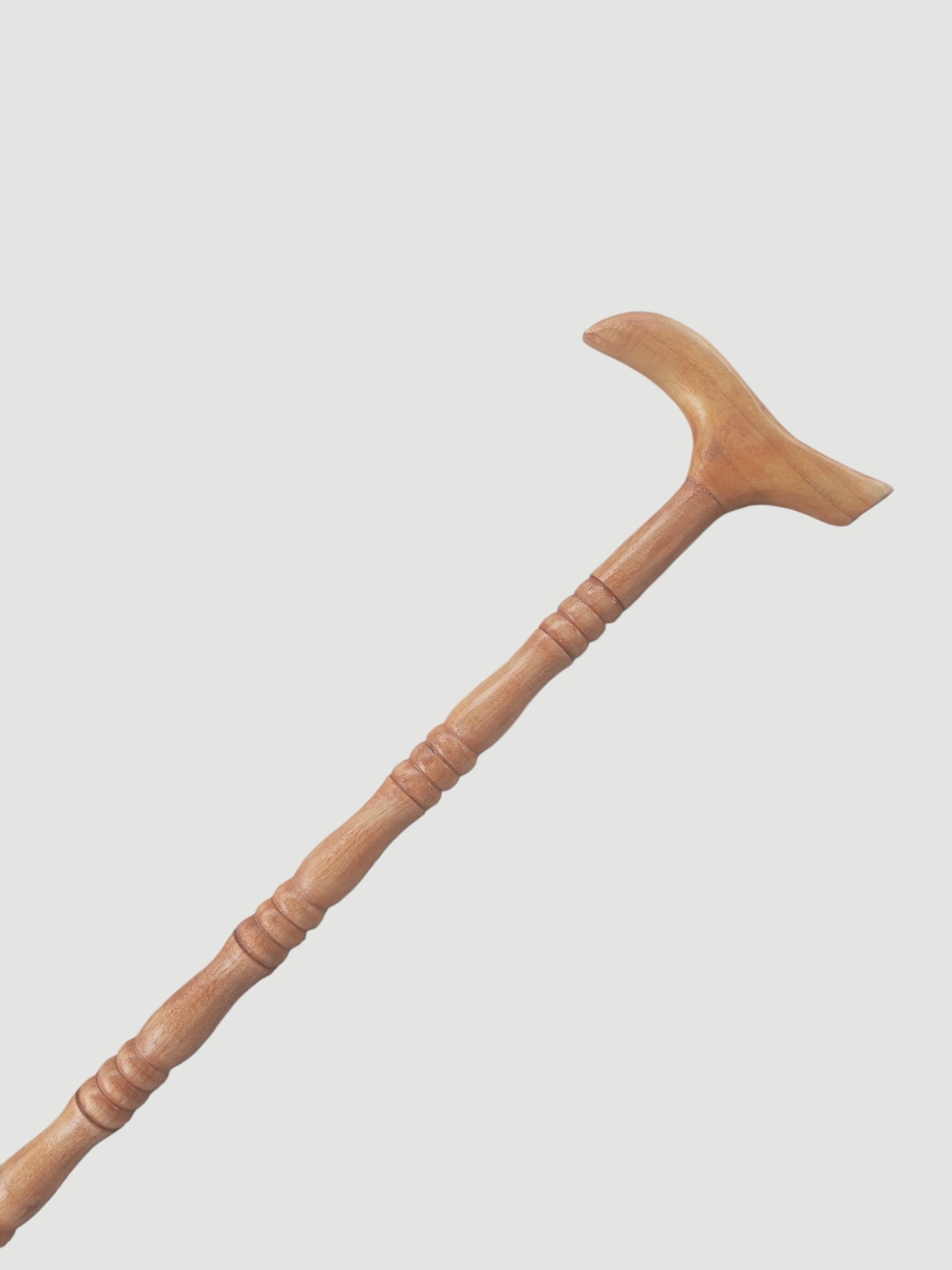 Premium Shahtoot Wood Walking Cane – Classic Brown (Derby T Sahpe handle)