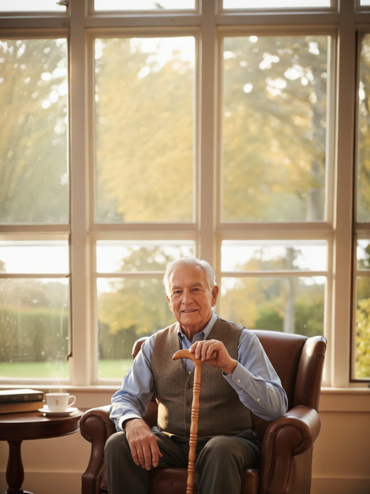 Premium Shahtoot Wood Walking Cane – Classic Brown (Derby T Sahpe handle)