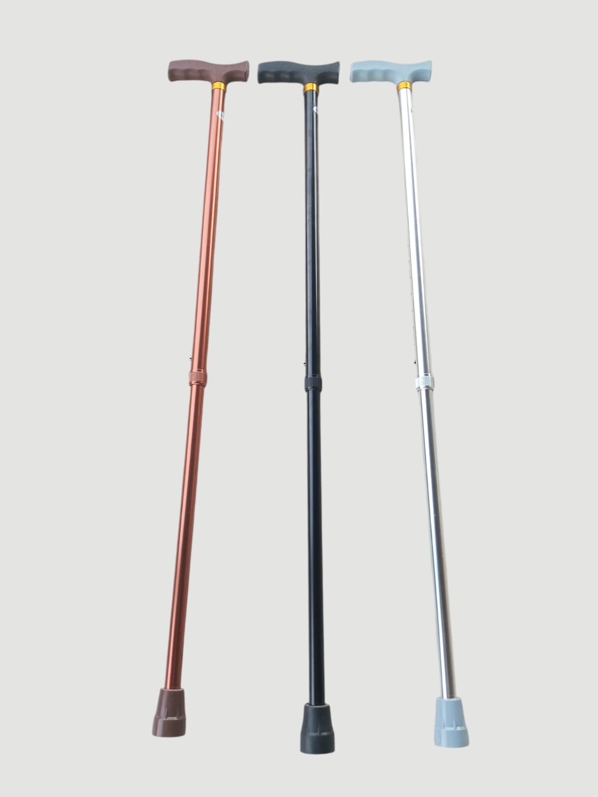 Premium Adjustable Aluminium Walking Stick – GREEN BROWN   SAFA