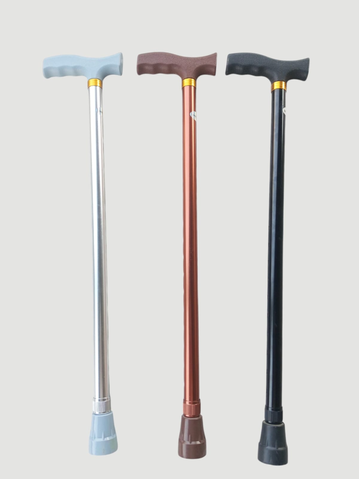 Premium Adjustable Aluminium Walking Stick – GREEN BROWN   SAFA