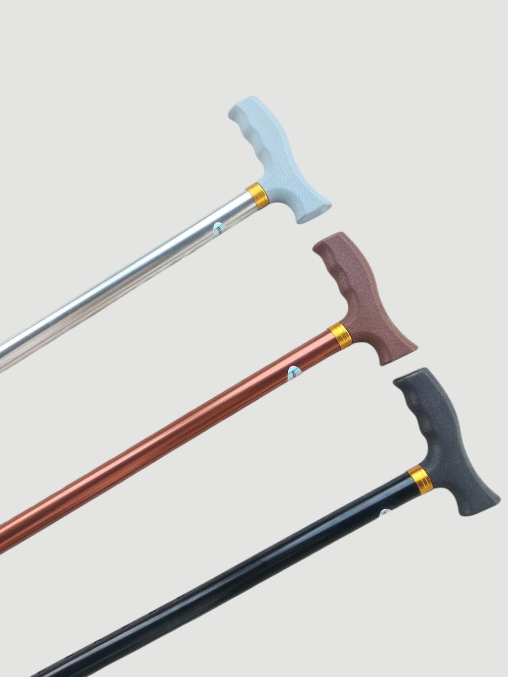 Premium Adjustable Aluminium Walking Stick – GREEN BROWN   SAFA
