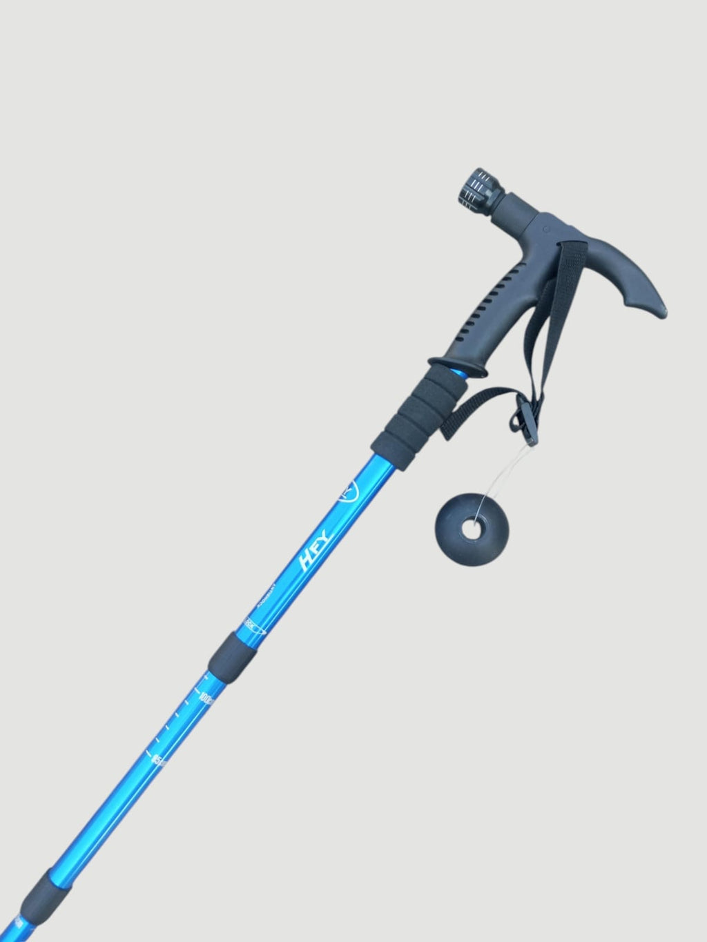 T-handle Hiking Stick with Torch CRIMSON