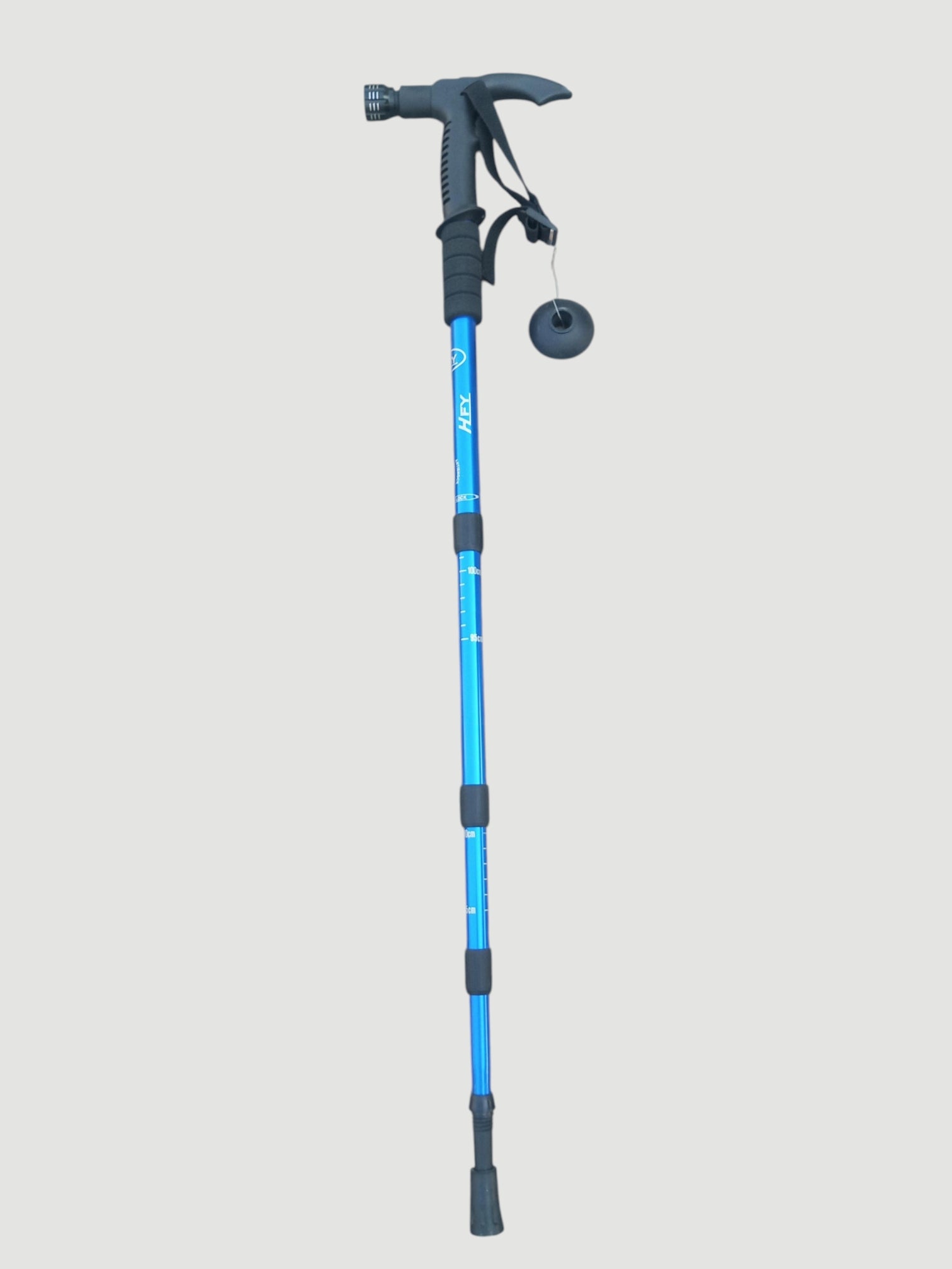 T-handle Hiking Stick with Torch CRIMSON