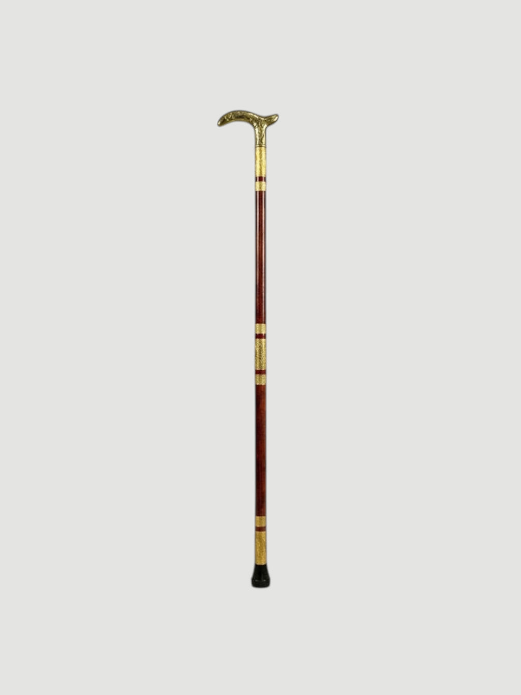 Handmade Royal Brass & Wood Walking Cane – Vintage Golden Handle