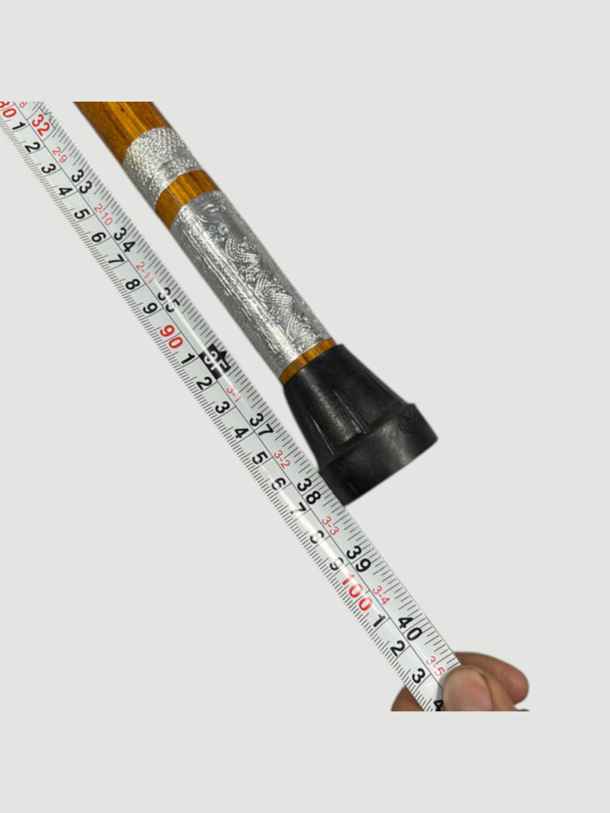 Handmade Royal Brass & Wood Walking Cane – Vintage Silver Handle