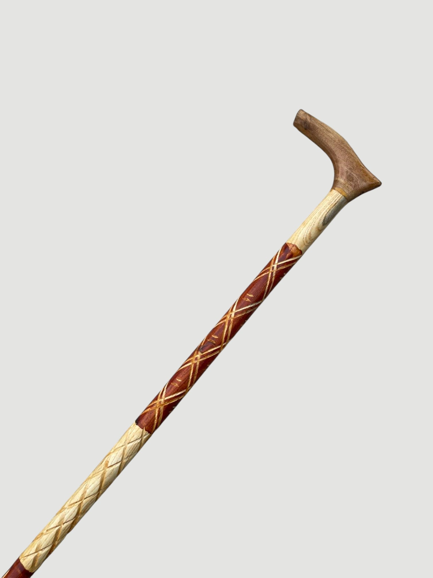 Premium Shahtoot Wood Walking Cane – Classic (white / Brown) coler