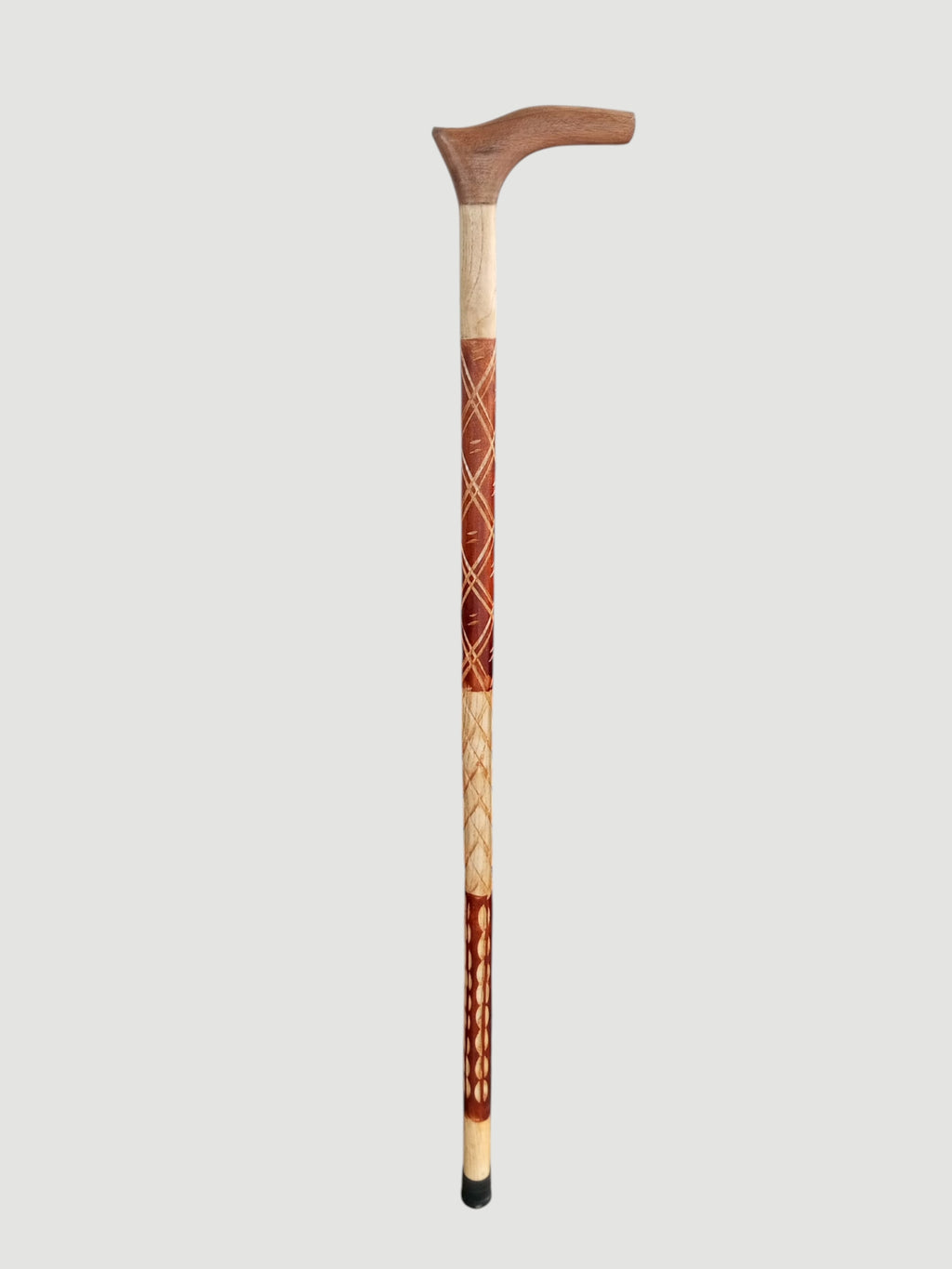 Premium Shahtoot Wood Walking Cane – Classic Brown (Derby T Sahpe handle)