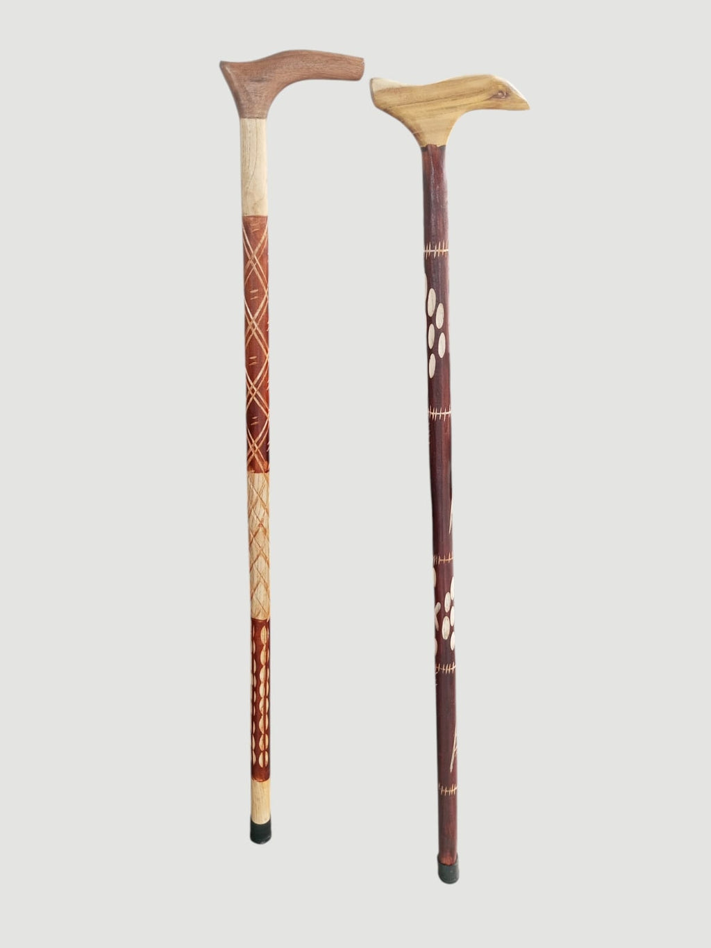 Premium Shahtoot Wood Walking Cane – Classic Brown (Derby T Sahpe handle)