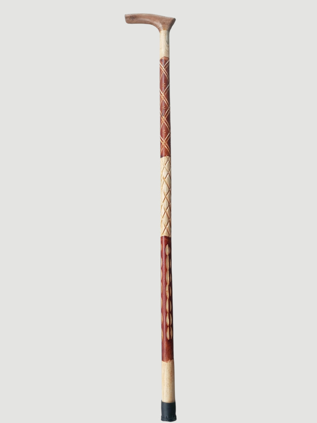 Premium Shahtoot Wood Walking Cane – Classic Brown (Derby T Sahpe handle)