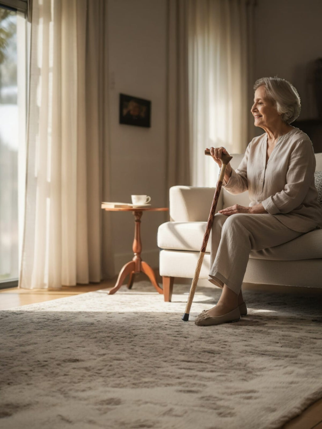 Premium Shahtoot Wood Walking Cane – Classic Brown (Derby T Sahpe handle)
