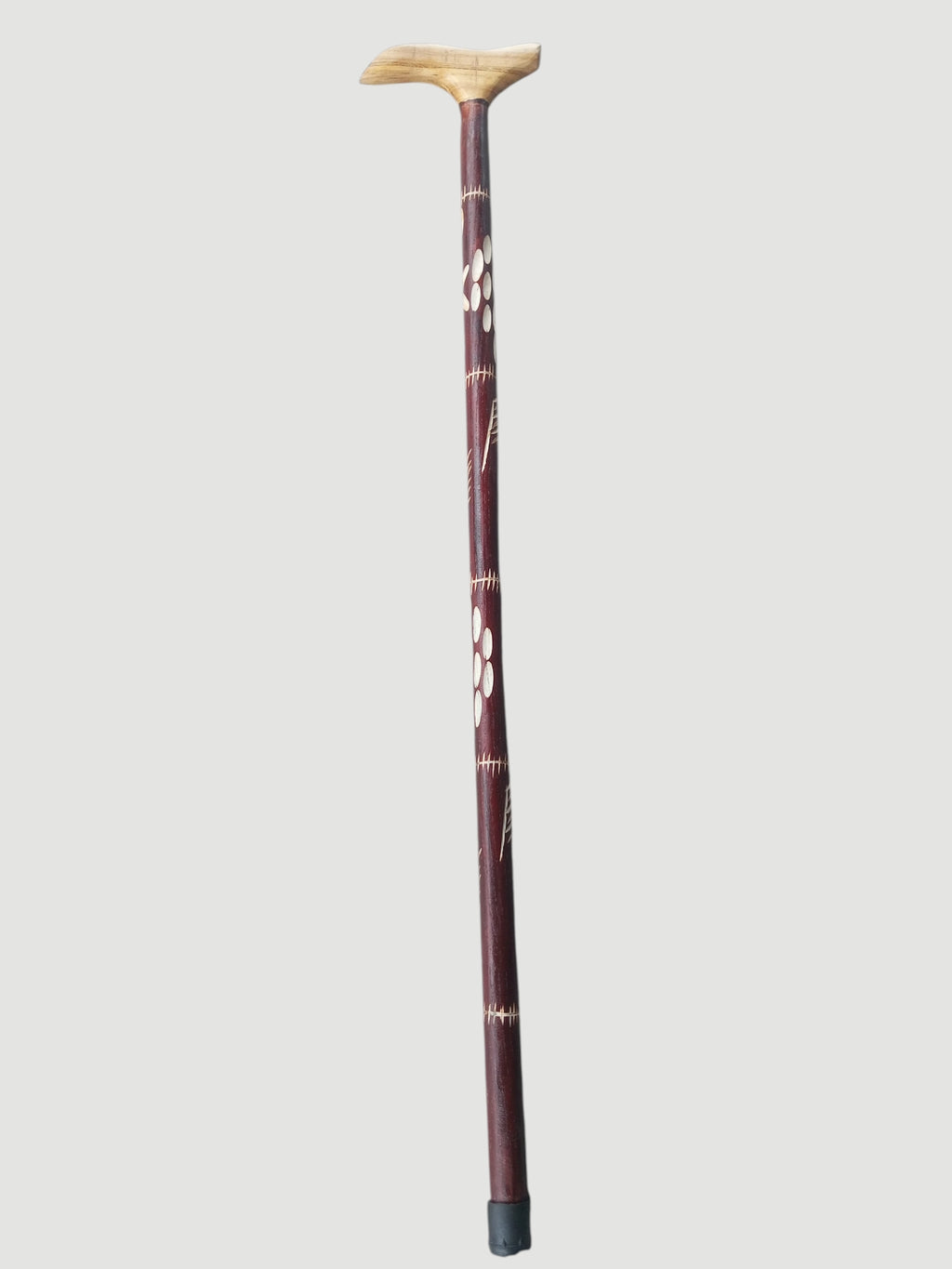Premium Shahtoot Wood Walking Cane – Classic BLACK (Derby T Sahpe handle)